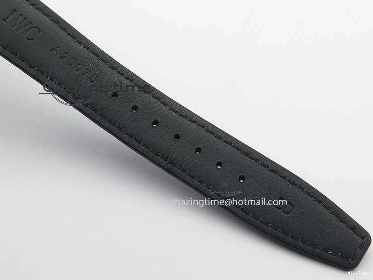 MIROTIME 0424 UrbanStyle Portuguese IW371446 ZF 1:1 Best Edition SS White Dial Blue Markers On Blue Leather Strap  A79350 V 7270